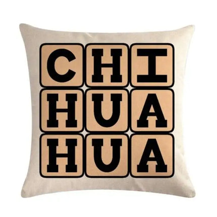 Pet Dog Elegant Design Linen Cotton Throw Pillow Covers Dog Pattern Cotton Throw Pillow Covers Car Sofa Cushion Cover Pillowcases Couch Cushion Cover Home Sofa Bed Decorative Pillows