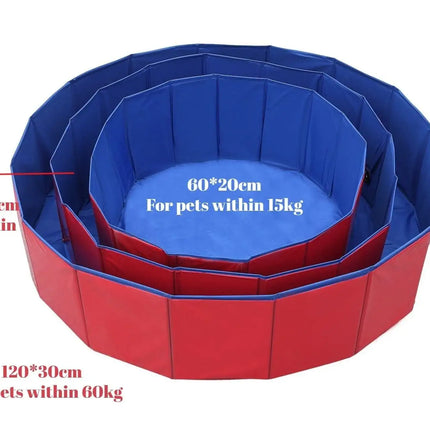 Portable Dog Swimming Pool Pet Bath Tub Foldable Leak-proof PVC Safe Pet Supplies with Drain Easy Clean Dog Accessories Foldable Dog Pool for Large Dogs Portable Plastic Hard Outdoor Swimming Pool Pet Bath Pool