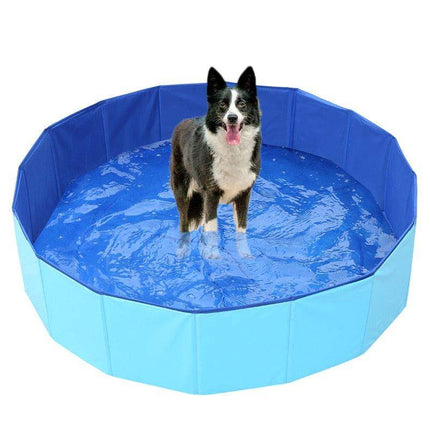 Portable Dog Swimming Pool Pet Bath Tub Foldable Leak-proof PVC Safe Pet Supplies with Drain Easy Clean Dog Accessories Foldable Dog Pool for Large Dogs Portable Plastic Hard Outdoor Swimming Pool Pet Bath Pool