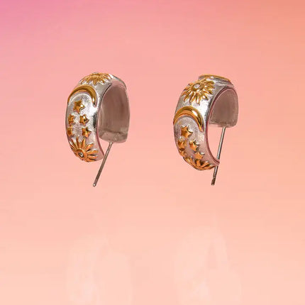 Rosa Stella Hoop Earrings Water Resistant