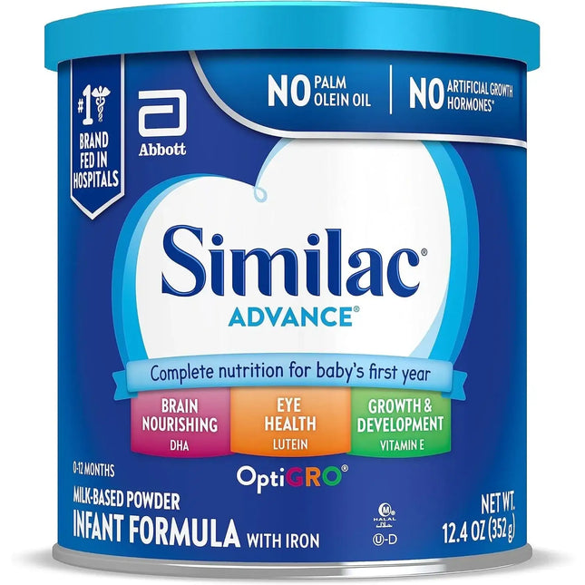 Similac Advance Infant Formula with Iron, Baby Formula, Powder, 12.4 oz Can
