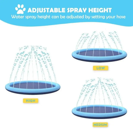 Splash Sprinkler Pad for Dogs Kids Non-Slip Thicken Dog Pool with Sprinkler Pet Summer Outdoor Play Water Mat Toys for Pet Dogs Splash Sprinkler Pad for Dogs Non-Slip Thicken Sprinkler Pool for Summer Outdoor