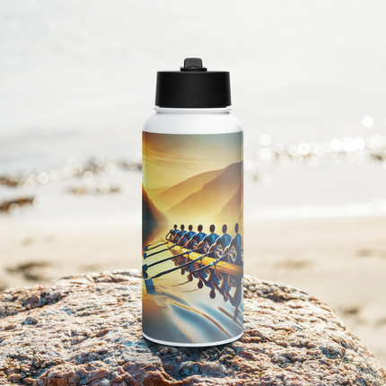 Steel Water Bottle with Ukrainian Rowing Emblem