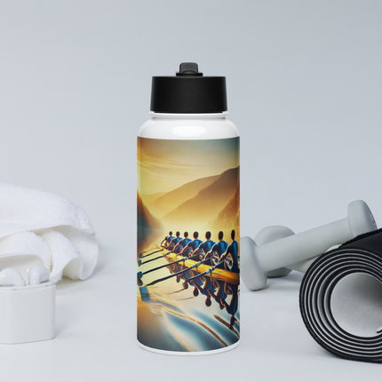 Steel Water Bottle with Ukrainian Rowing Emblem