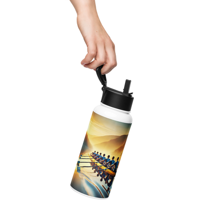 Steel Water Bottle with Ukrainian Rowing Emblem