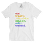 White / V-neck / XS