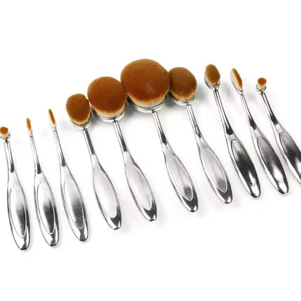 Beauty Experts Set of 10 Oval Beauty Brushes