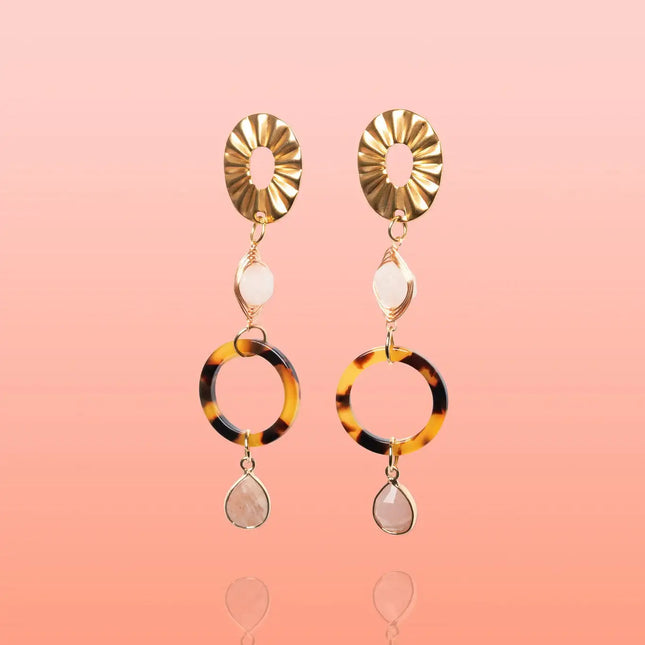 Catalina Jade + Sunstone Dangles