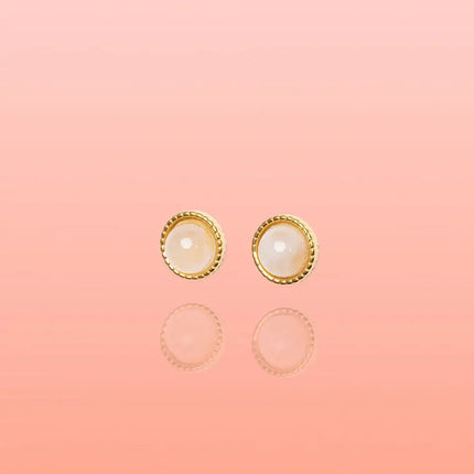 Maria Rose Quarts Studs Water Resistant