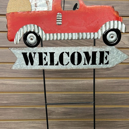 "Welcome" Metal Stake