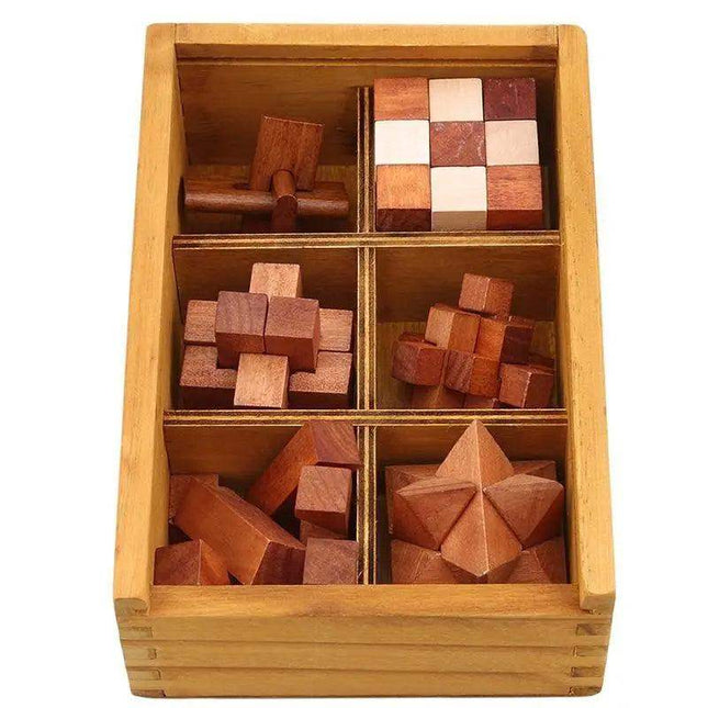 Wooden Lock Game Toy For Children Adults Kids Drop Shipping IQ Brain Teaser Interlocking Burr Puzzles
