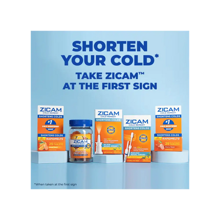 Zicam Zinc Cold Remedy RapidMelts, Quick Dissolve Tablets, Cherry, 25 ct